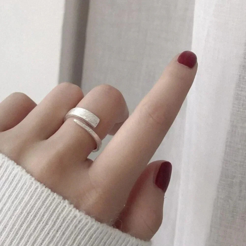 925 Sterling Silver Minimalist Wrap Ring Dainty Thin Silver Ring Band